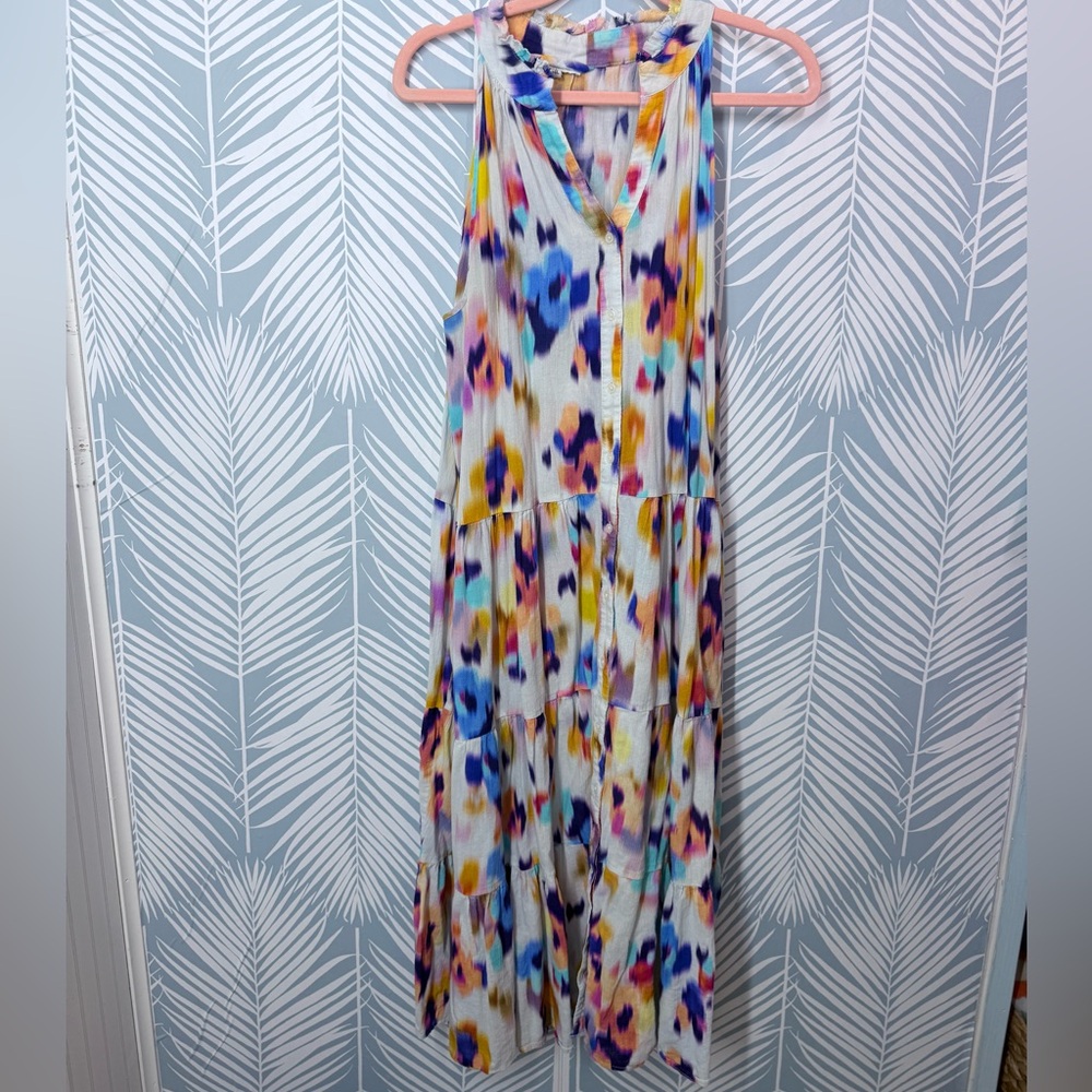Multicolor Sleeveless Maxi Dress